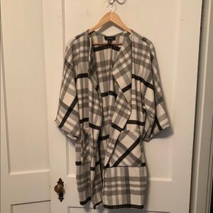 Gray Plaid Women Sweater by Cabi